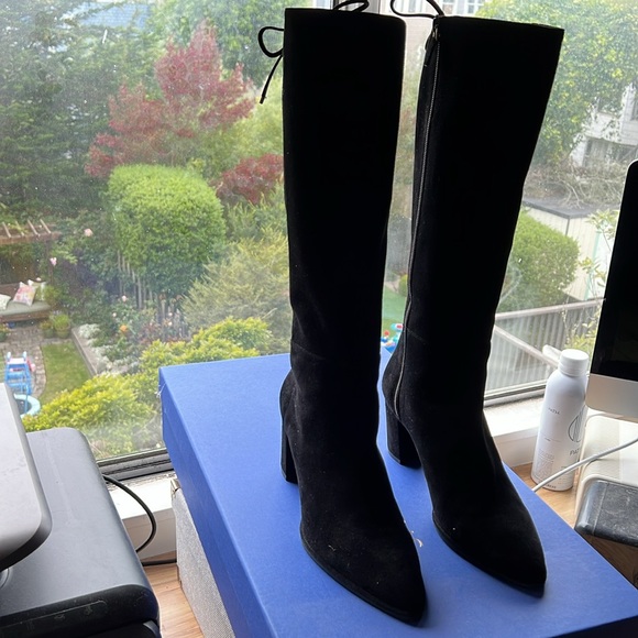 Stuart Weitzman Hettie Black Suede Boots NWT - Picture 3 of 14